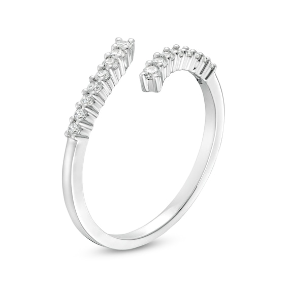 1/5 CT. T.w. Diamond Graduated Bypass Anniversary Band in 10K White Gold