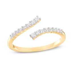 1/5 CT. T.W. Diamond Graduated Bypass Anniversary Band in 10K Gold