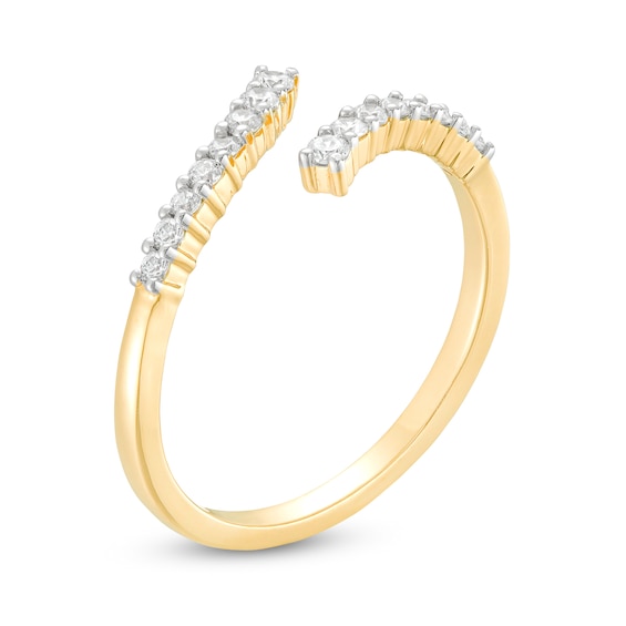 1/5 CT. T.w. Diamond Graduated Bypass Anniversary Band in 10K Gold