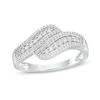 Thumbnail Image 1 of 1/3 CT. T.W. Diamond Wave Triple Row Anniversary Band in 10K White Gold