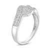 Thumbnail Image 3 of 1/3 CT. T.W. Diamond Wave Triple Row Anniversary Band in 10K White Gold