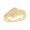 Thumbnail Image 1 of 1/3 CT. T.W. Diamond Wave Triple Row Anniversary Band in 10K Gold