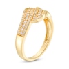 Thumbnail Image 3 of 1/3 CT. T.W. Diamond Wave Triple Row Anniversary Band in 10K Gold