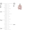 Thumbnail Image 4 of 5.0mm Morganite and Diamond Accent Stacked Pendant and Stud Earrings Set in 10K Rose Gold - 17"