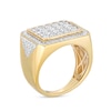 Thumbnail Image 3 of Men's 2-1/2 CT. T.W. Multi-Diamond Rectangular Frame Ring in 14K Gold