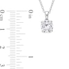 Thumbnail Image 4 of 7.0mm White Lab-Created Sapphire Solitaire Pendant and Stud Earrings Set in Sterling Silver