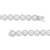 Thumbnail Image 3 of 6.0mm White Lab-Created Sapphire Frame Line Bracelet in Sterling Silver 