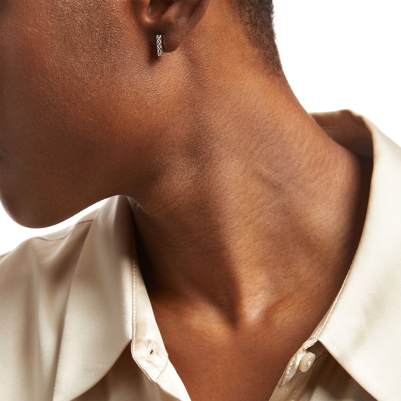 Main Image 2 of Bar, Square-Shaped and Ball Stud Earrings Set in 14K Gold