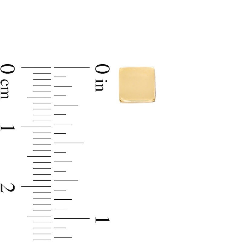 Main Image 5 of Bar, Square-Shaped and Ball Stud Earrings Set in 14K Gold