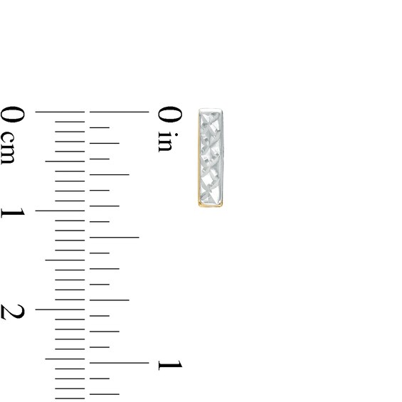 Bar, Square-Shaped and Ball Stud Earrings Set in 14K Gold