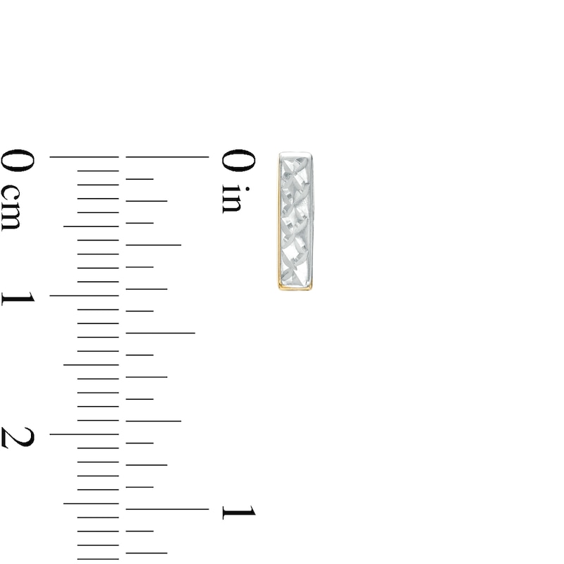 Main Image 6 of Bar, Square-Shaped and Ball Stud Earrings Set in 14K Gold