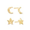 Thumbnail Image 1 of Star and Moon Stud Earrings Set in 14K Gold