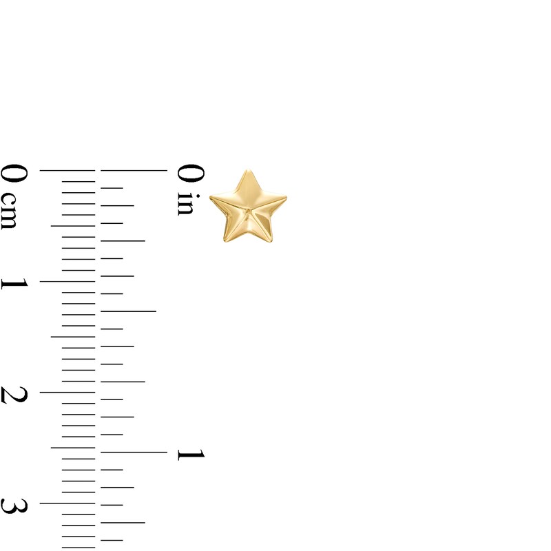 Main Image 5 of Star and Moon Stud Earrings Set in 14K Gold