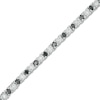 Thumbnail Image 1 of 2-3/4 CT. T.W. Black and White Diamond Alternating Tennis Bracelet in Sterling Silver