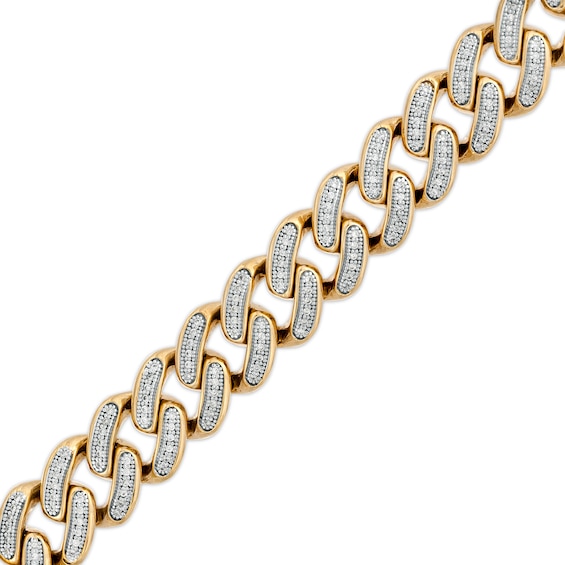 Men's 1-7/8 CT. T.w. Diamond Curb Chain Bracelet in 10K Gold â 8.5"