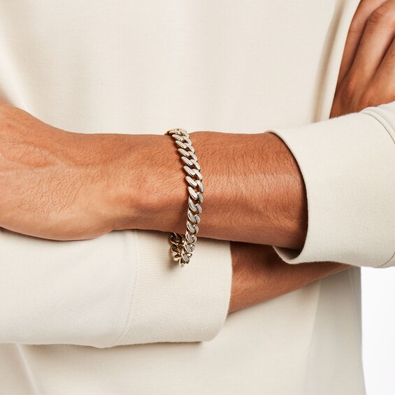 1-7/8 CT. T.w. Diamond Curb Chain Bracelet in 10K Gold â 8.5"