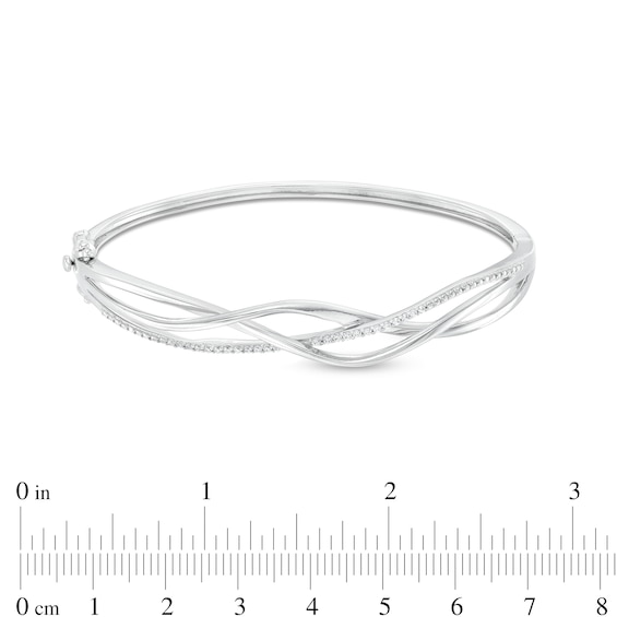 1/5 CT. T.w. Diamond Intertwined Bangle in Sterling Silver