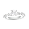 Thumbnail Image 1 of 1-1/2 CT. T.W. Certified Diamond Pear-Shaped Shank Engagement Ring in 14K White Gold (I/I1)