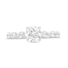 Thumbnail Image 4 of 1-1/2 CT. T.W. Certified Diamond Pear-Shaped Shank Engagement Ring in 14K White Gold (I/I1)