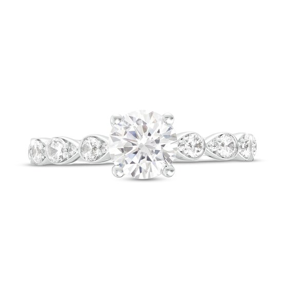 1-1/2 CT. T.w. Certified Diamond Pear-Shaped Shank Engagement Ring in 14K White Gold (I/I1)