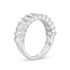 Thumbnail Image 3 of Baguette-Cut White Lab-Created Sapphire Band in Sterling Silver