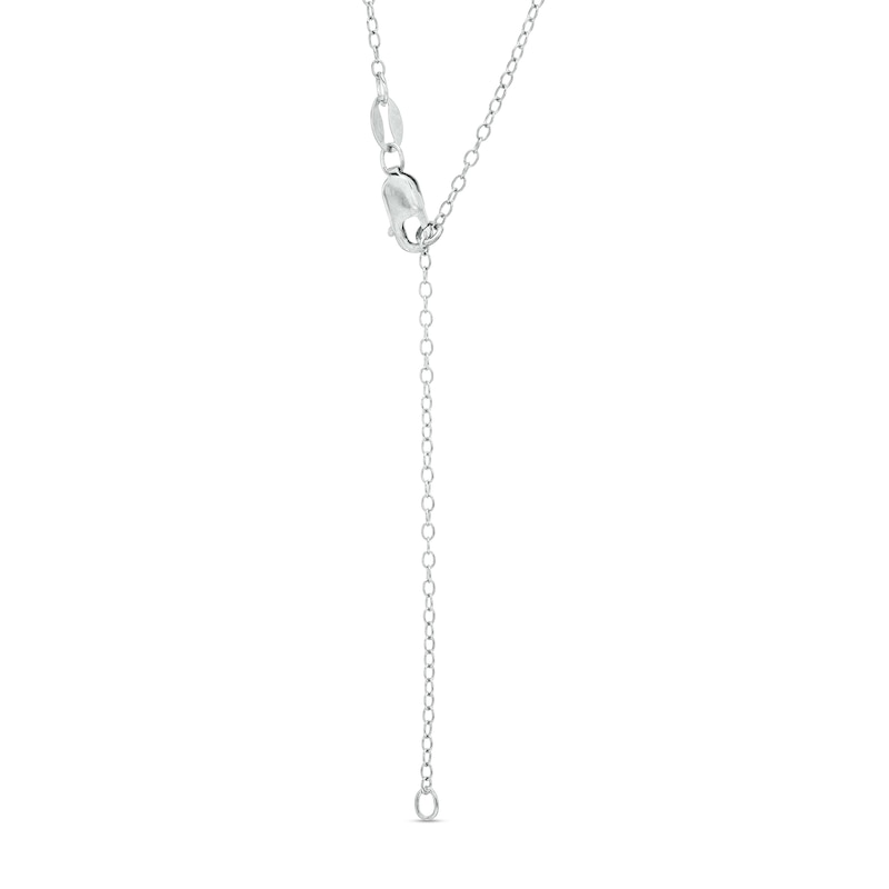 Main Image 3 of 1/5 CT. T.W. Diamond Sideways Cursive "love" Script Pendant in Sterling Silver
