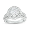 Thumbnail Image 1 of 2-1/2 CT. T.W. Certified Lab-Grown Multi-Diamond Frame Triple Row Ring in 14K White Gold (F/SI2)