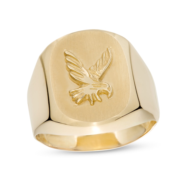 Main Image 1 of Eagle Signet Ring in 10K Gold