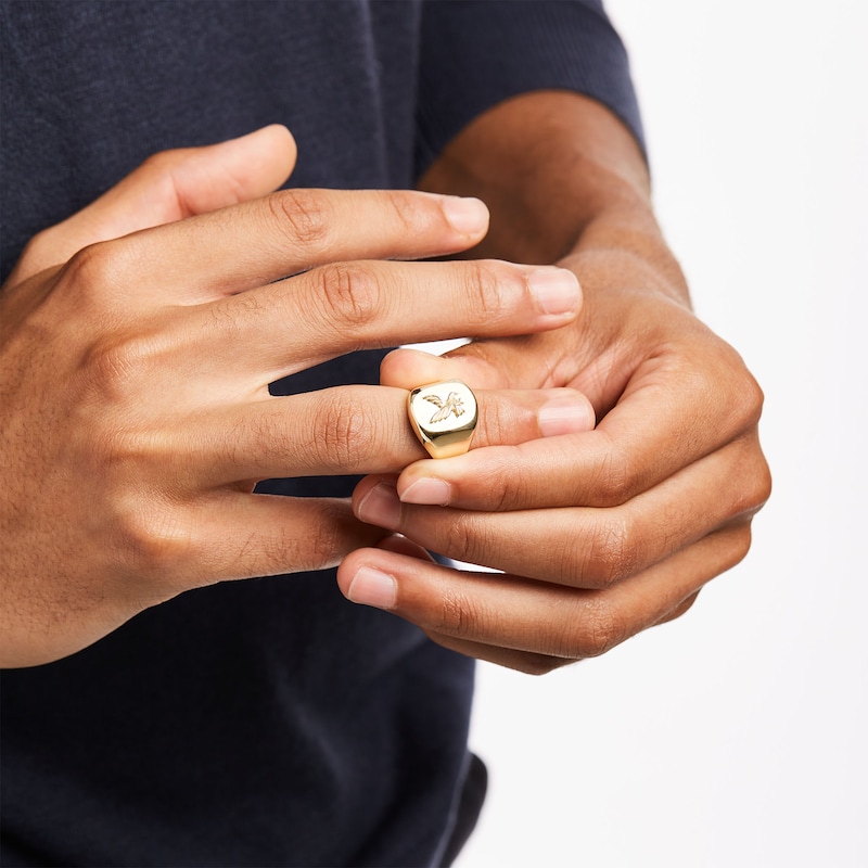 Main Image 2 of Eagle Signet Ring in 10K Gold