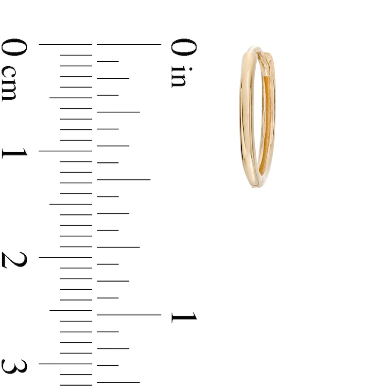 Main Image 3 of Men's 13.1mm Huggie Hoop Earrings in 14K Gold
