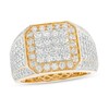 Thumbnail Image 1 of 2 CT. T.W. Square-Shaped Multi-Diamond Frame Multi-Row Shank Ring in 10K Gold