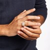 Thumbnail Image 2 of 2 CT. T.W. Square-Shaped Multi-Diamond Frame Multi-Row Shank Ring in 10K Gold