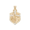 Thumbnail Image 1 of Men's Crucifix Shield Necklace Charm in 10K Two-Tone Gold
