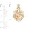 Thumbnail Image 2 of Men's Crucifix Shield Necklace Charm in 10K Two-Tone Gold