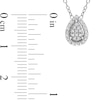 Thumbnail Image 3 of 1/10 CT. T.W. Pear-Shaped Multi-Diamond Frame Pendant in Sterling Silver