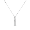 Thumbnail Image 1 of 1/3 CT. T.W. Diamond Vertical Bar Pendant in Sterling Silver - 16"
