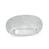 Thumbnail Image 1 of 1 CT. T.W. Diamond Multi-Row Dome Band in Sterling Silver