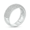 Thumbnail Image 3 of 1 CT. T.W. Diamond Multi-Row Dome Band in Sterling Silver