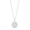 Thumbnail Image 1 of 1 CT. T.W. Diamond Petal Frame Flower Pendant in 10K White Gold