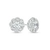 Thumbnail Image 1 of 2 CT. T.W. Diamond Flower Frame Stud Earrings in 10K White Gold
