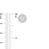 Thumbnail Image 3 of 2 CT. T.W. Diamond Flower Frame Stud Earrings in 10K White Gold