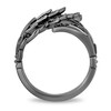 Thumbnail Image 3 of Enchanted Disney Villains Maleficent 1/5 CT. T.W. Black Diamond Wing Ring in Sterling Silver with Black Rhodium Plate