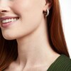 Thumbnail Image 2 of 1 CT. T.W. Diamond Dome Multi-Row Hoop Earrings in Sterling Silver