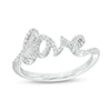 Thumbnail Image 0 of 1/5 CT. T.W. Diamond Cursive "love" Script Ring in Sterling Silver