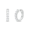 Thumbnail Image 1 of 2 CT. T.W. Diamond Six Stone Hoop Earrings in 14K White Gold