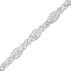 Thumbnail Image 1 of 2 CT. T.W. Diamond Marquise and "X" Link Alternating Bracelet in 10K White Gold – 7.5"