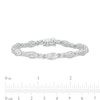 Thumbnail Image 4 of 2 CT. T.W. Diamond Marquise and "X" Link Alternating Bracelet in 10K White Gold – 7.5"
