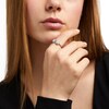 Thumbnail Image 2 of 1/2 CT. T.W. Quad Princess-Cut Diamond Cushion-Shaped Frame Open Ring in 10K White Gold