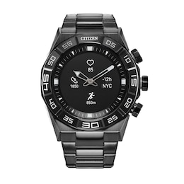 Men's Citizen CZ Smart Hybrid Black IP Watch with Black Dial (Model: JX1009-50E)