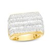 Thumbnail Image 0 of Men's 3 CT. T.W. Diamond Rectangle Multi-Row Ring in 10K Gold